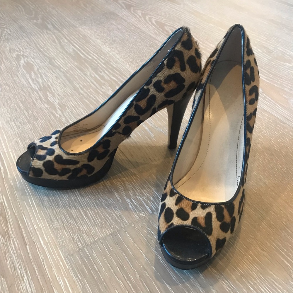 Calvin Klein leopard calf hair heels ❤️